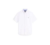 Tommy Hilfiger Herren Hemd aus Leinen-Baumwoll-Mix, weiss, Gr. S