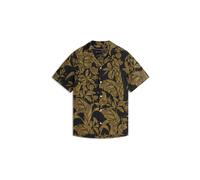 LINEN FLORAL AOP SS RF 1/2 Blau M
