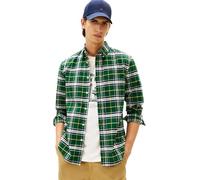 Tommy Hilfiger Herren Hemd Brushed Oxford Check Regular Fit, Grün (Ornamental Green/Check), XXL