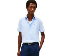 Tommy Hilfiger Herren Hemd Core Flex Poplin Solid Kurzarm, Blau (Sweet Blue), M