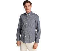Tommy Hilfiger Herren Hemd Flex Poplin aus Baumwolle, Mehrfarbig (Night Sky / Ivory Petal Prt), XXL