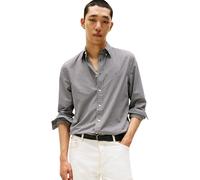 Tommy Hilfiger Herren Hemd Flex Poplin Micro Gingham Regular Fit, Grau (October Grey/Check), M