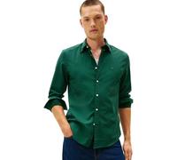Tommy Hilfiger Herren Hemd Flex Poplin Micro Gingham Regular Fit, Grün (Ornamental Green/Check), XXL