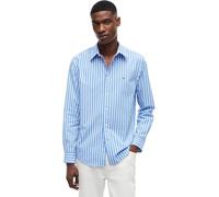 Tommy Hilfiger Herren Hemd Flex Poplin Seasonal Stripe Regular Fit, Blau (Blue Spell/Stripe), L