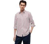 Tommy Hilfiger Herren Hemd Flex Poplin Seasonal Stripe Regular Fit, Mehrfarbig (Medium Red/Multistripe), L
