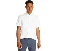 Tommy Hilfiger Herren Hemd Flex Poplin Solid Kurzarm, Weiß (Optic White), XS