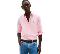 Businesshemd TOMMY HILFIGER "FLEX POPLIN SOLID", Herren, Gr. M, N-Gr, rosa (classic pink), Popeline, Obermaterial: 100% Baumwolle, unifarben, regular fit hüftlang, Ärmel mit Ärmelschlitz 1-Knopf-Mansc