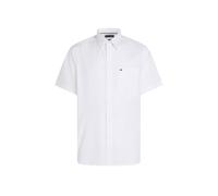Kurzarmhemd TOMMY HILFIGER "FLEX POPLIN SOLID S/S SHIRT", Herren, Gr. XL, N-Gr, weiß (optic weiß), Web, Obermaterial: 100% Baumwolle, casual, Kurzarm, Hemden (88283661-XL) optic weiß