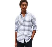 Tommy Hilfiger Herren Hemd Heritage Oxford Easy Check Regular Fit, Mehrfarbig (Breezy Blue/Check), XXL