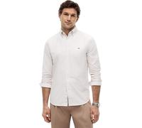 Tommy Hilfiger Herren Hemd Heritage Oxford Stripe Regular Fit, Beige (Safari Canvas/White), S