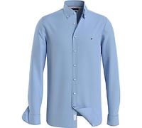 Tommy Hilfiger Herren Hemd Knitted Langarm, Blau (Calm Blue), S