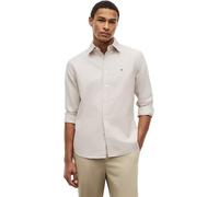 Langarmhemd TOMMY HILFIGER "SOLID HERITAGE OXFORD Regular Fit SHIRT", Herren, Gr. XXL, N-Gr, safari canvas, Web, Obermaterial: 100% Baumwolle, Hemden (23363805-XXL) safari canvas