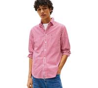 Langarmhemd TOMMY HILFIGER "FLEX POPLIN GINGHAM SHIRT", Herren, Gr. XXL, N-Gr, vivacious pink, check, Web, Obermaterial: 100% Baumwolle, casual, regular fit, Langarm 1-Knopf-Manschette, Hemden (371225