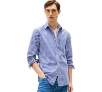 Langarmhemd TOMMY HILFIGER "FLEX POPLIN GINGHAM SHIRT", Herren, Gr. XL, N-Gr, wedge blau, check, Web, Obermaterial: 100% Baumwolle, kariert, casual, regular fit, Langarm 1-Knopf-Manschette, Hemden (46