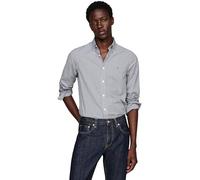 Tommy Hilfiger Herren Hemd Slim Fit Spitzkragen, Mehrfarbig (Carbon Navy/Optic White), XXL