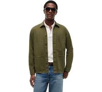 Tommy Hilfiger Regular Fit Hemdjacke aus reiner Baumwolle in Oliv, Größe XXL
