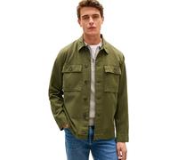 Tommy Hilfiger Herren Hemdjacke Utility Shirt mit Brusttaschen, Grün (Arctic Spruce), XL