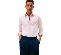 Tommy Hilfiger Herren Heritage Oxford Stripe RF Shirt MW0MW36238 L/S Shirt, Rot, Größe L, Rot (Mittelrot/Weiß), L