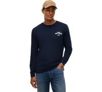 Langarmshirt TOMMY HILFIGER "HILFIGER 1985 GRAPHIC", Herren, Gr. XXL, blau (navy blau), Jersey, Obermaterial: 100% Baumwolle, regular fit, Rundhals, Shirts Langarmshirt (54940351-XXL) navy blau