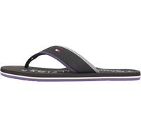 Tommy Hilfiger Herren Hilfiger Tumble Beach Sandal Fm0fm05710 Flip Flops, Black, 39 EU
