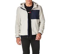 Tommy Hilfiger Herren Hooded Performance Fleece Jacket Jacke, Marineblau/Ice Mixed Media, XXL