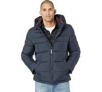 Tommy Hilfiger Herren Hooded Puffer Jacket Daunenalternative Oberbekleidung, Mitternacht/Ausflug, einfarbig (Midnight//Getaway Solids), XXL
