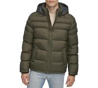 Tommy Hilfiger Herren Hooded Puffer Jacket Daunenalternative Oberbekleidung, Oliv/Blatt für Mich (Leaf It to Me), L
