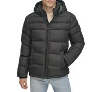 Tommy Hilfiger Herren Hooded Puffer Jacket Daunenalternative Oberbekleidung, Tiefschwarz, XXL