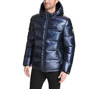 Tommy Hilfiger Herren Hooded Puffer Jacket (Standard and Big & Tall) Daunenalternativer Mantel, Perlglanz, Marineblau, XXL