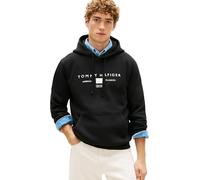 Hoodie TOMMY HILFIGER "BRAND LOVE TR MONO STACK", Herren, Gr. XL, schwarz, Sweatware, Obermaterial: 100% Baumwolle, regular fit normal, Rippbündchen, Sweatshirts Hoodie (78078262-XL) schwarz