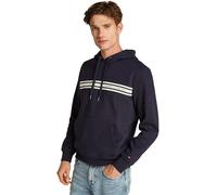 Tommy Hilfiger Herren Hoodie Central Chest Stripe mit Kapuze, Blau (Desert Sky), M