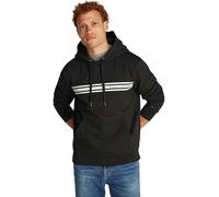 Tommy Hilfiger Herren Hoodie Central Chest Stripe mit Kapuze, Schwarz (Black), S