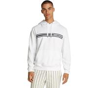 Tommy Hilfiger Herren Hoodie Central Chest Stripe mit Kapuze, Weiß (White), XL
