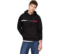 Tommy Hilfiger Herren Hoodie Chest Insert mit Bauchtasche, Schwarz (Black), 3XL