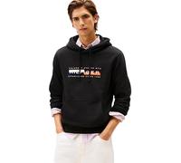 Tommy Hilfiger Herren Hoodie Colour Block Graphic mit Logo, Schwarz (Black), L