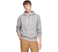 Tommy Hilfiger Herren Hoodie Essential Fleece Regular Fit, Grau (Medium Grey Heather), XL