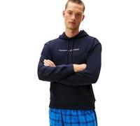 Hoodie, Herren, Gr. L (52), blau (desert sky), Sweatware, Obermaterial: 50% Baumwolle, 50% Polyester, TOMMY HILFIGER UNDERWEAR, regular fit, Rippbündchen, Sweatshirts, mit Stickerei, Regualr Fit, mit 