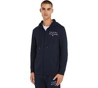Tommy Hilfiger Herren Hoodie mit Reißverschluss Zipper, Blau (Desert Sky), M