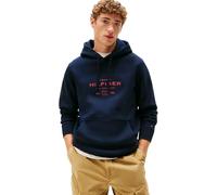 Kapuzensweatshirt TOMMY HILFIGER "OVAL GRAPHIC HOODIE", Herren, Gr. 3XL, desert sky, Sweatware, Obermaterial: 63% Baumwolle, 37% Polyester, unifarben, regular fit normal, Rundhals, eingesetzt Rippbünd