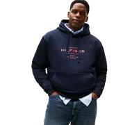 Tommy Hilfiger Herren Hoodie Oval Graphic mit Logo, Blau (Desert Sky), XXL