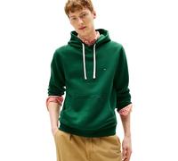 Hoodie TOMMY HILFIGER "ESS SEASONAL FLEECE HOODY mit Kapuze und Kängurutasche", Herren, Gr. XXL, grün (ornamental grün), Sweatware, Obermaterial: 60% Baumwolle, 40% Polyester, bequem hüftlang, elastis