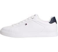 Sneaker TOMMY HILFIGER "ICON COURT LIGHT LEATHER", Herren, Gr. 41, weiß, Leder, Lederimitat, Basic, Schuhe Sneaker, Freizeitschuh, Halbschuh, Schnürschuh mit dezenten Ziernähten (98335528-41) weiß