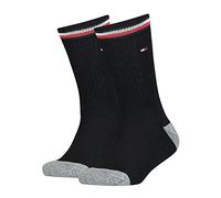 TOMMY HILFIGER Kinder Socken im Pack - ICONIC SPORTS, Vorteilspack, Frottee-Sohle, 27-42 Schwarz 39-42 2er Pack (1x2P)