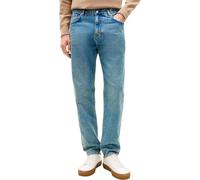 Tapered-fit-Jeans TOMMY HILFIGER "HARLEM", Herren, Gr. 32, Länge 36, ed light blau, Denim/Jeans, Obermaterial: 100% Baumwolle, Jeans, mit Fade-Effekten (50495840-32) ed light blau