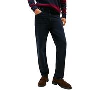 Tapered-fit-Jeans TOMMY HILFIGER "HARLEM", Herren, Gr. 32, Länge 32, schwarz (windum blau schwarz), Denim/Jeans, Obermaterial: 100% Baumwolle, regular fit, Jeans, Regular Fit, mit dezenter Waschung (9