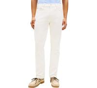 Tommy Hilfiger Herren Jeans Hose Slim Straight Denton mit Stretch, Weiß (White), 33W/34L