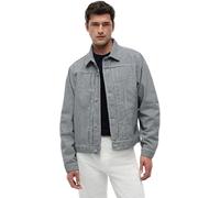 Tommy Hilfiger Herren Jeansjacke Type Indigo Stripe mit Knopfleiste, Blau (Indigo Stripe), XL