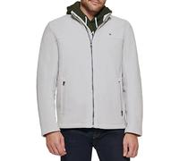 Tommy Hilfiger Herren Klassische Polarfleecejacke mit Reißverschluss vorne Fleecejacke, Marineblau/Dunkelgrau, 3XL Groß Hoch