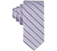 Tommy Hilfiger Herren-Krawatte, Einheitsgröße, Flieder, Lila, Blau, gestreift