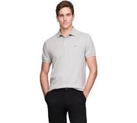 Tommy Hilfiger Herren Kurzarm Casual Poloshirts in Regular Fit mit Liquid Cotton, Hellgrau meliert, XL